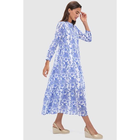 RO'S GARDEN Exclusive Bluefanny Rio Midi Dress Size M NWT Retail $200 Tuckernuck - Picture 5 of 8